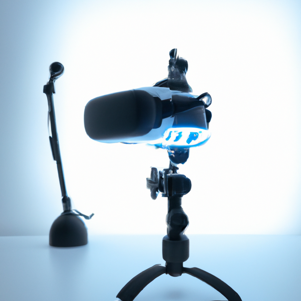 Estudio minimalista en Santiago de Chile con creadores trabajando en video, podcast y redes sociales